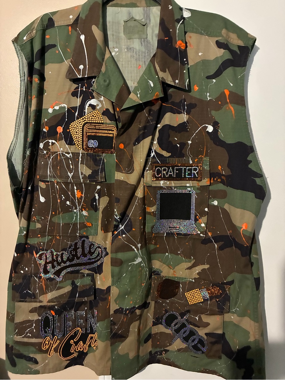 Upcycled Crafter Camo jacket